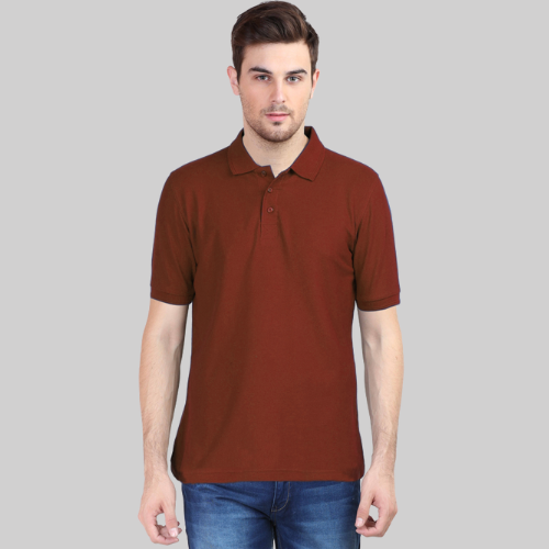 Classic Polo Neck Half Sleeve Maroon
