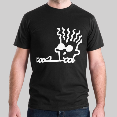 Fido Dido Printed Polyester Black T-shirt