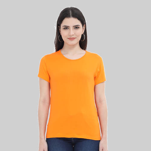 Classic Orange T-Shirt Half Sleeves