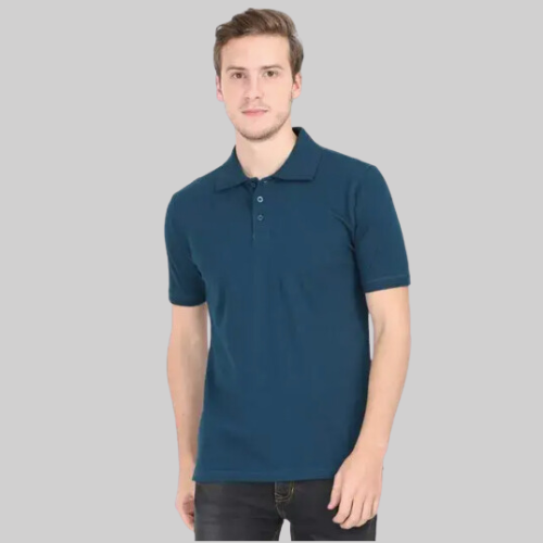 Classic Polo Neck Half Sleeve petrol blue