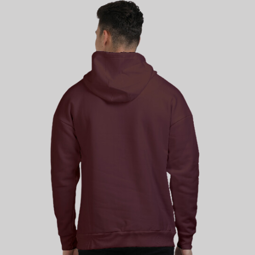 Oversized Hooded Sweatshirt Maroon