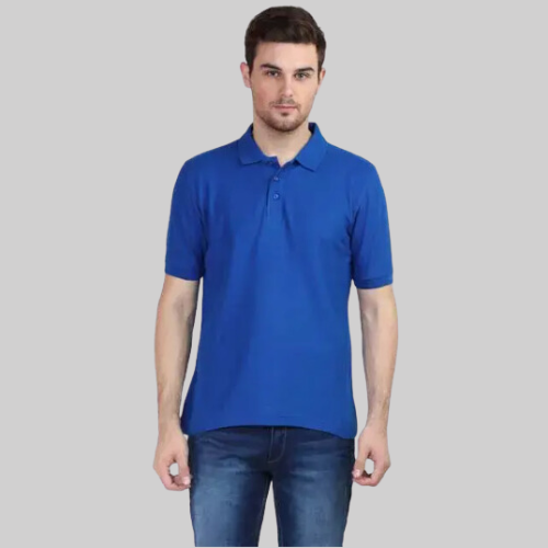 Classic Polo Neck Half Sleeve Light Blue