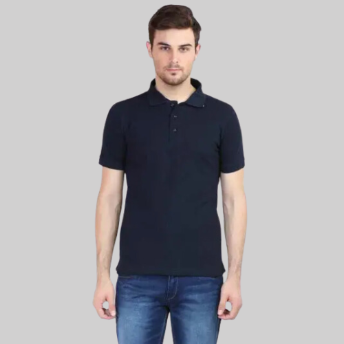 Classic Polo Neck Half Sleeve Dark Blue