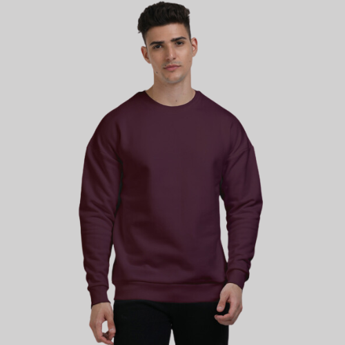 Oversized Sweatshirt Maroon