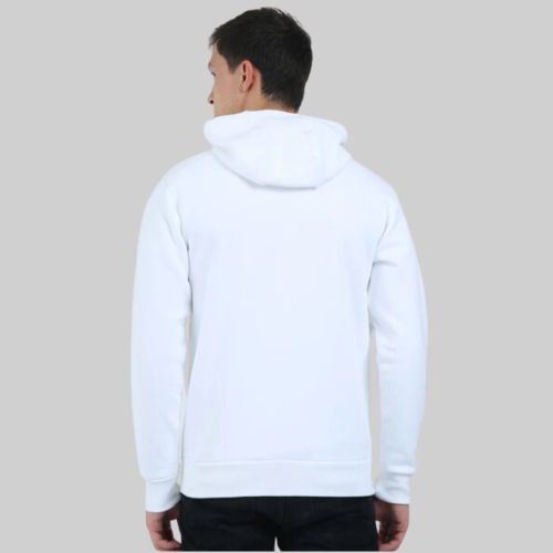 Zipped White Hoodie Jacket