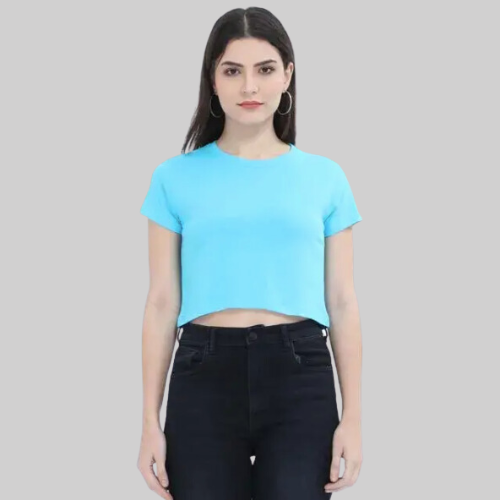 Crop Top Sky Blue