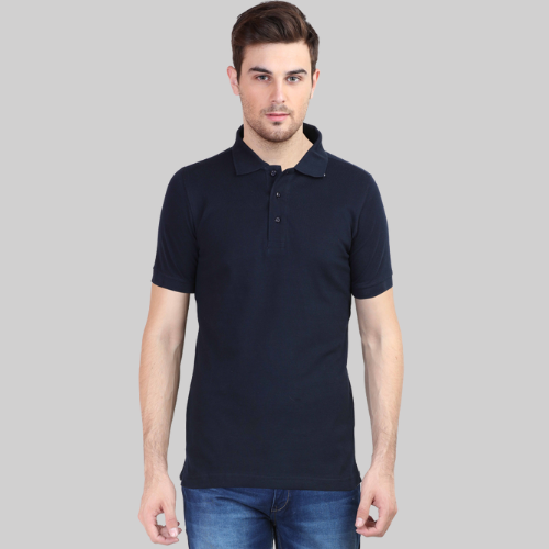 Classic Polo Neck Half Sleeve Dark Blue