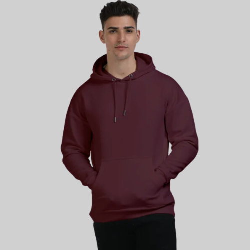 Oversized Hooded Sweatshirt Maroon