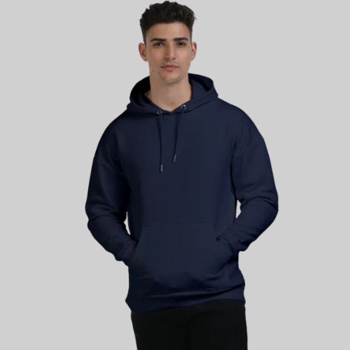 Oversized Hooded Sweatshirt Navy Blue