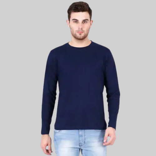 Full Sleeve Navy Blue T-Shirt