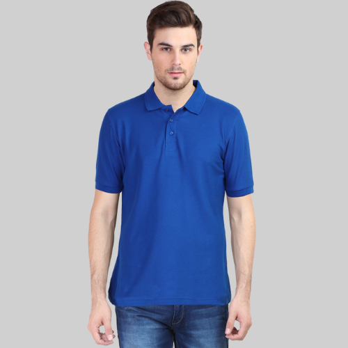 Classic Polo Neck Half Sleeve Light Blue