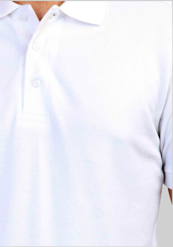 Classic Polo Neck Half Sleeve White