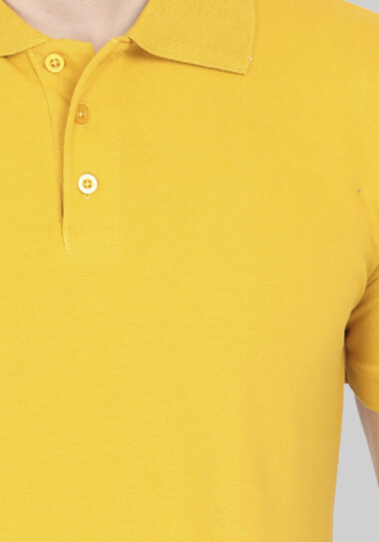 Classic Polo Neck Half Sleeve Yellow