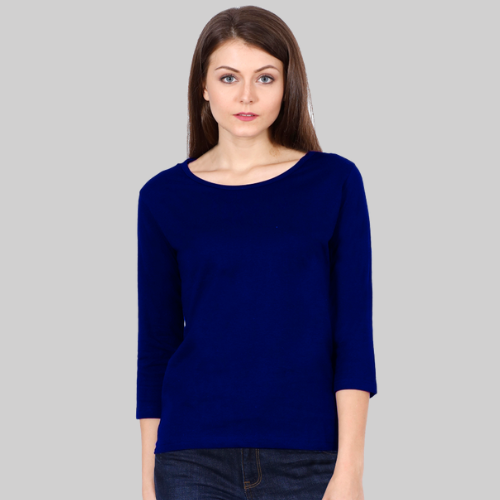 3/4 Sleeve Royal Blue T-Shirt