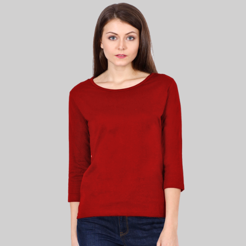 3/4 Sleeve Red T-Shirt