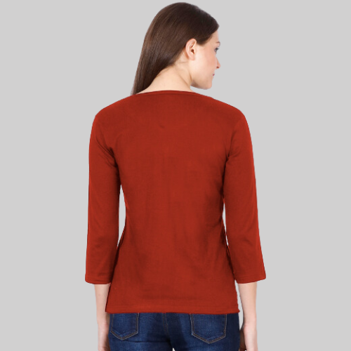 3/4 Sleeve Red T-Shirt