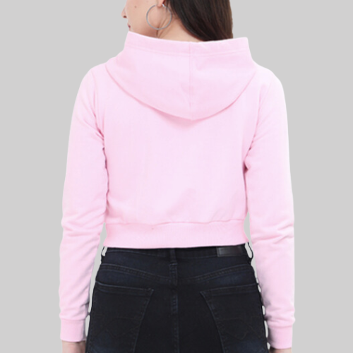 Crop Hoodie Light Pink
