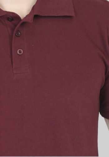 Classic Polo Neck Half Sleeve Maroon