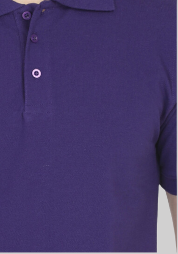 Classic Polo Neck Half Sleeve Purple