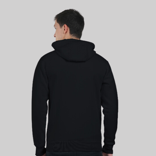 Zipped Black Hoodie Jacket