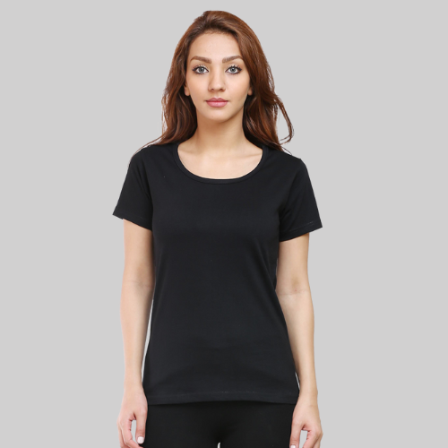 Classic Black T-Shirt Half Sleeves