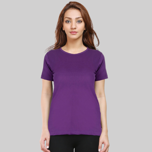 Classic Purple T-Shirt Half Sleeves