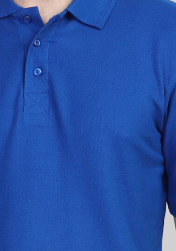 Classic Polo Neck Half Sleeve Light Blue